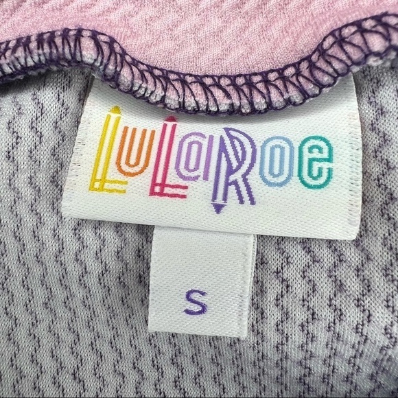 S LuLaRoe Pink & Purple Colorblock Striped Stretch Pencil Skirt Small - Picture 5 of 6